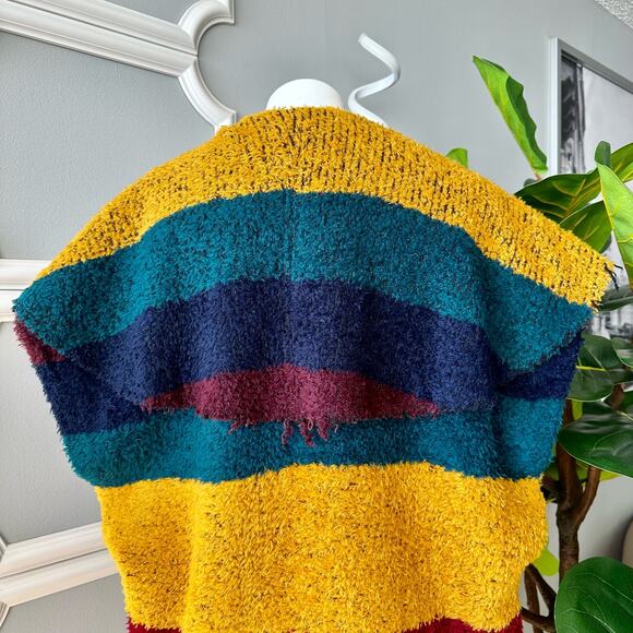 Alice + Olivia Muriel Striped Wool Oversized Vest Shawl Size M/L - Picture 9 of 13